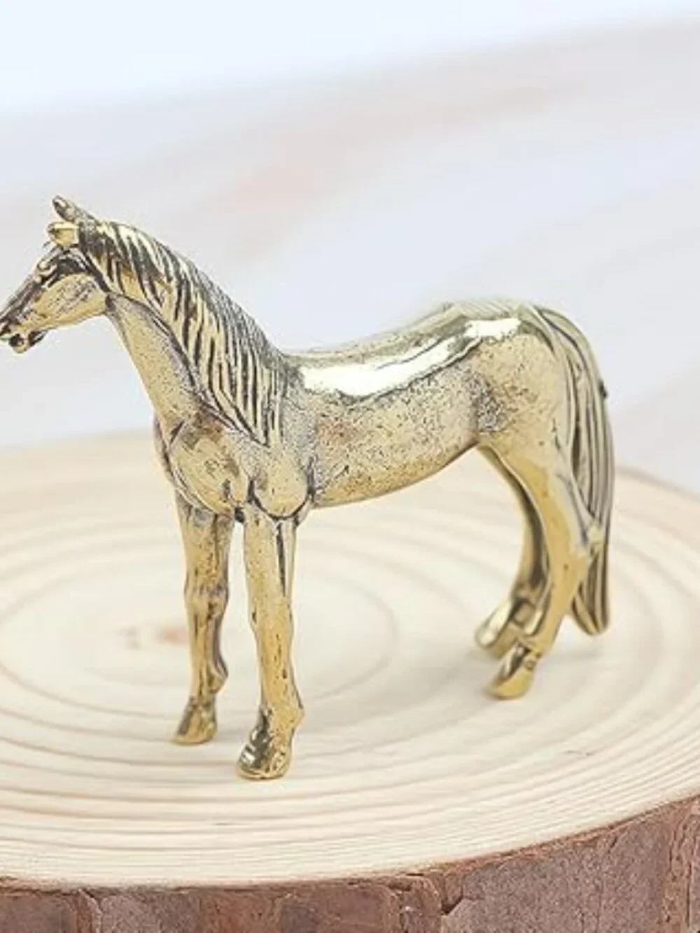 Antique Look Bronze Horse Statue Country Home Decor Western Horse Lover Mini